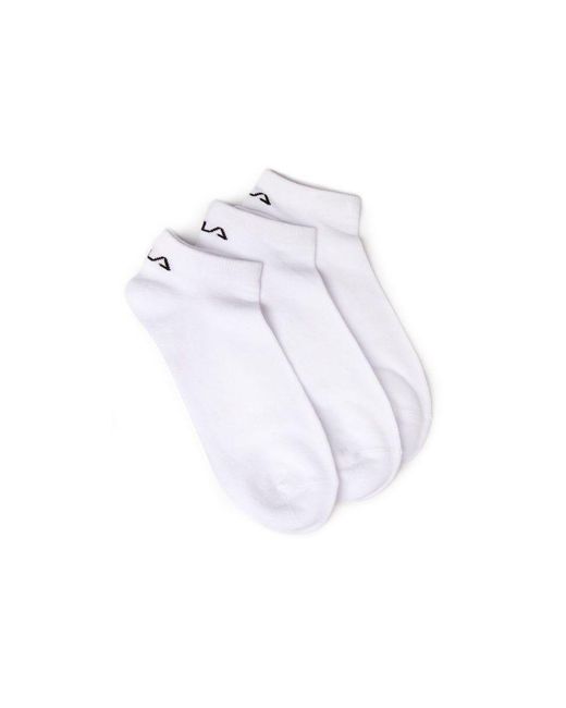 Fila White 3 Pack Trainer Socks for men
