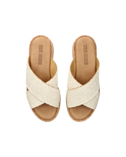 Steve Madden Natural Suede Tulum Sandals