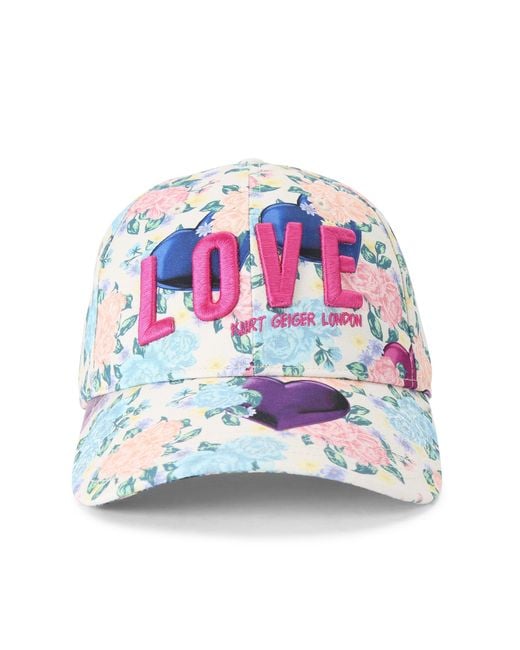 Kurt Geiger White Cotton Love Cap Hat