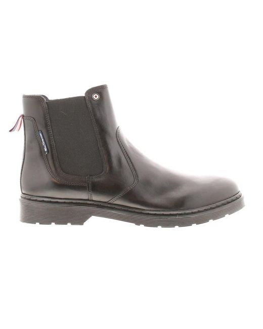 Ben Sherman Gray Boots Smart Hampshire Leather Black Leather for men