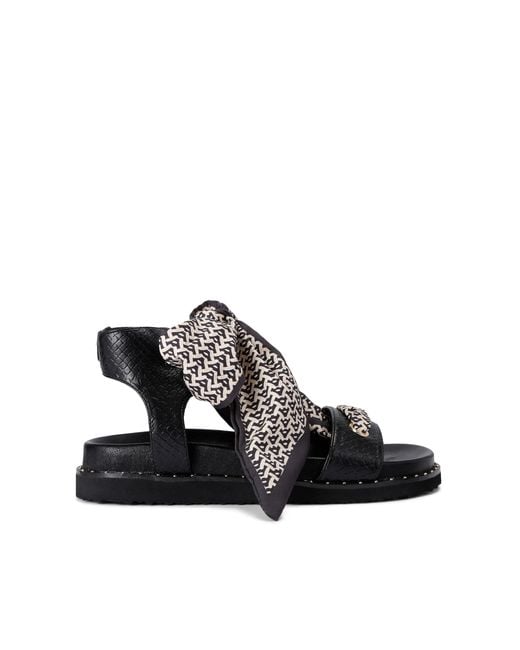Carvela Kurt Geiger Black Sorrento Scarf Sandal Sandals