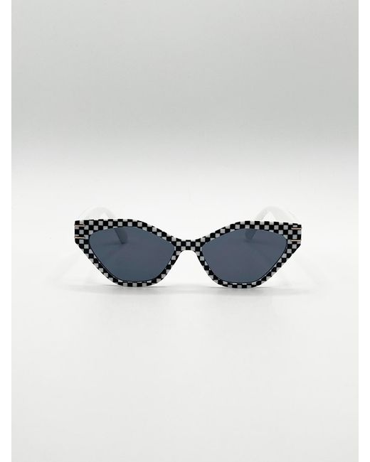SVNX Blue Angular Sunglasses