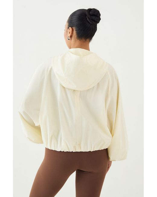 DSGN Studio Natural Balloon Hem Zip Through Jacket