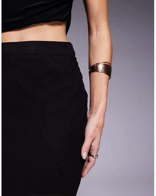 ASOS Black Sheer Maxi Skirt With Mini Lining