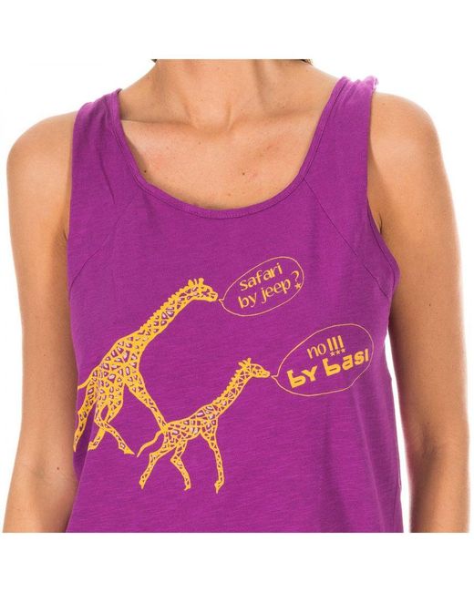 Armand Basi Purple Round Neck Twisted Tank Top Adm0107