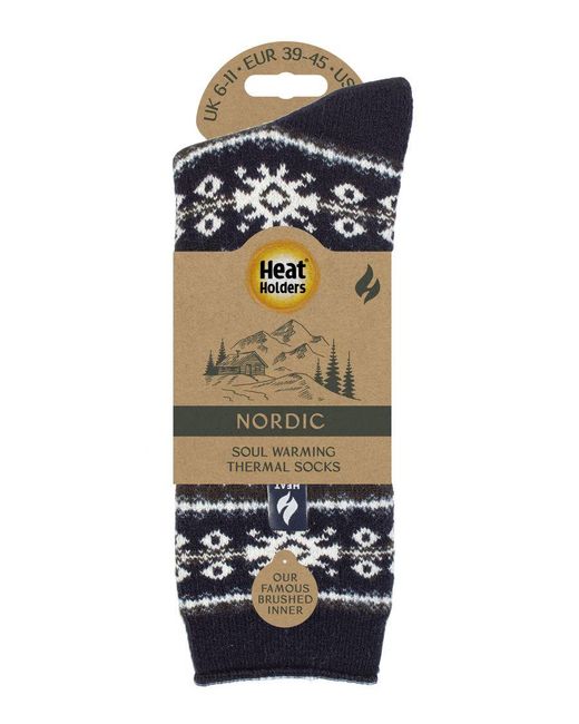Heat Holders Black Nordic Socks for men