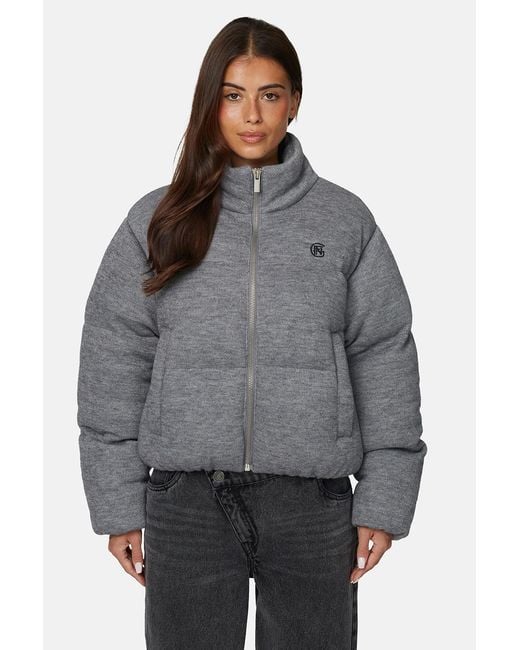 Good For Nothing Gray Knitted Padded Jacket