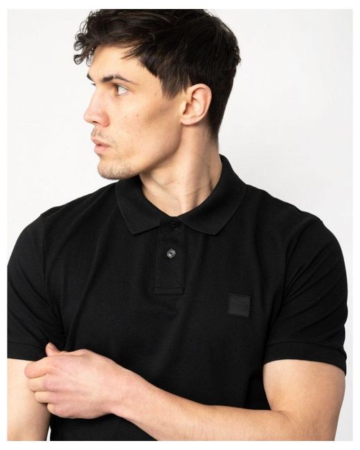 Boss Black Passenger Stretch-Cotton Slim-Fit Polo Shirt With Logo Patch Nos for men