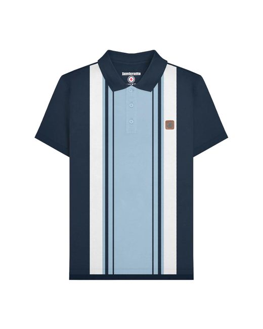 Lambretta Blue Ss25 Classic Polo Shirt Cotton for men