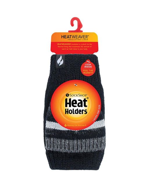 Heat Holders Black Bronte Style Cute Converter Gloves