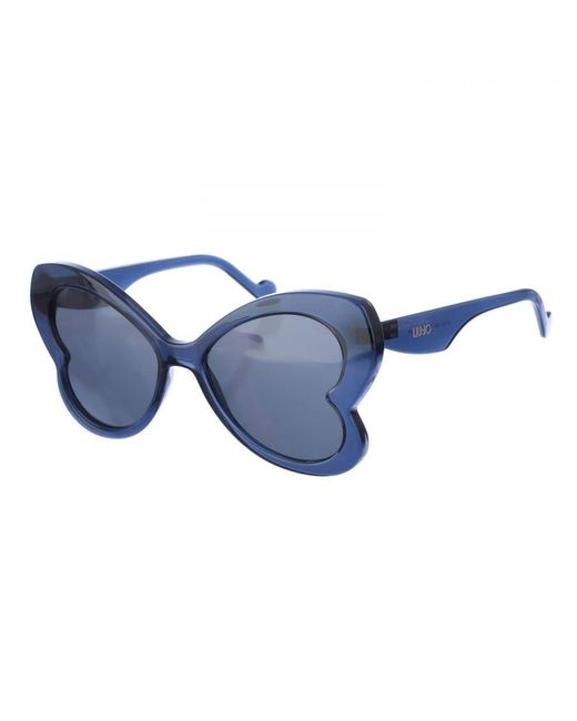 Liu Jo Blue Butterfly-Shaped Acetate Sunglasses Lj775S