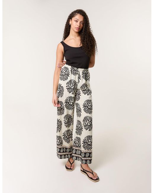 Blue Vanilla White Elasticated Trousers