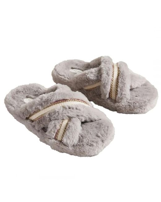 Ted Baker Gray Topply Slippers