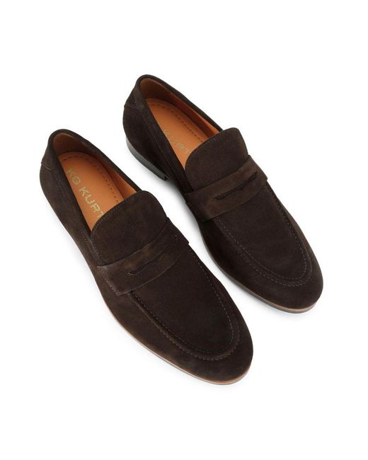 KG by Kurt Geiger Brown Suede Freddy Loafers for men
