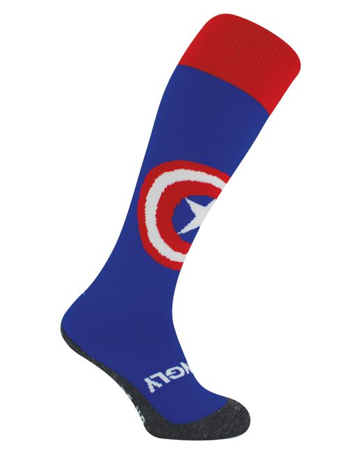 Hingly Blue Captain America Long Socks For Sport for men
