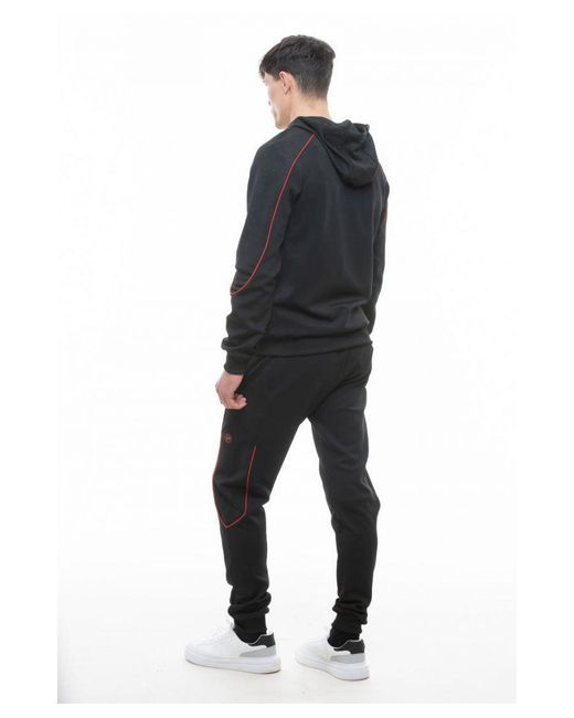 D Rock Black D Rock Full Tracksuit 2 Piece Set With Hood for men