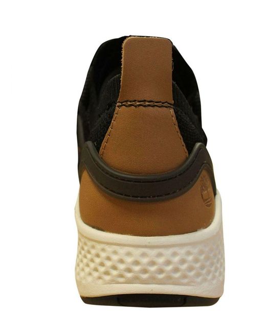Timberland Black Flyroam Go Knit Chukka Mesh Lace Up Trainers A1Sr0 Textile