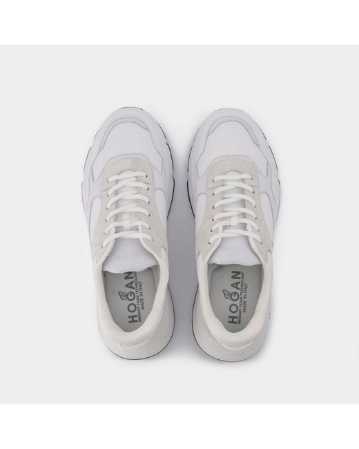 Hogan Hyperlight Allacciato Wit Canvas Sneakers in het White voor heren