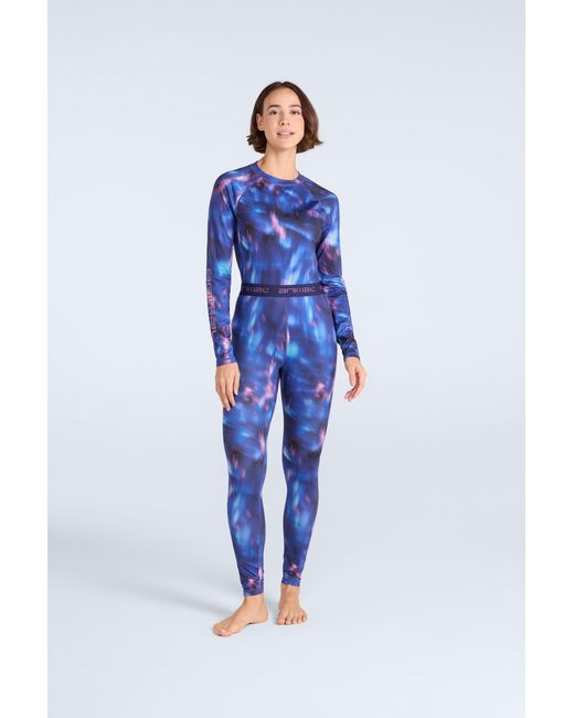 Mountain Warehouse Blue 'Piste' Base Layer Leggings Quick Dry Warm Cosy Bottoms