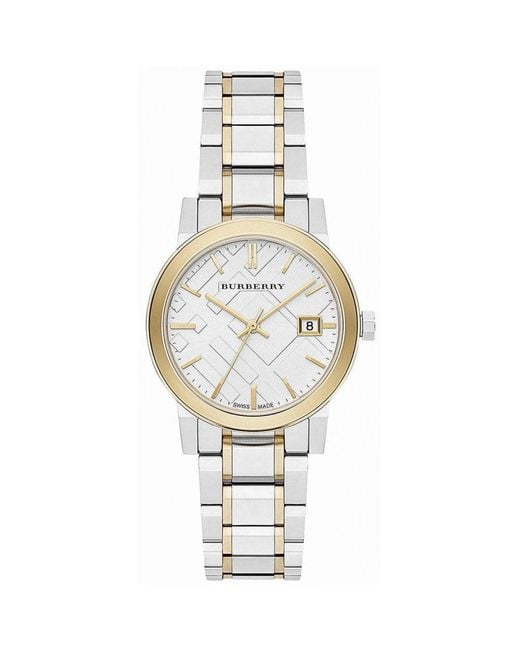 Burberry Metallic Bu9115 Ladies Two Tone The City Watch