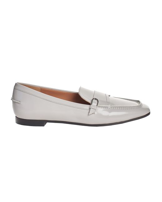 Emporio Armani White X3A079 Leather Loafers