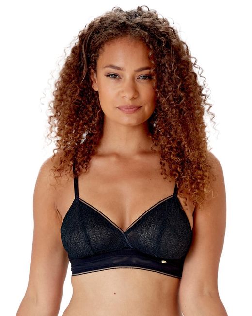 Pretty Polly Blue Delicate Lace Non-Wired Bra