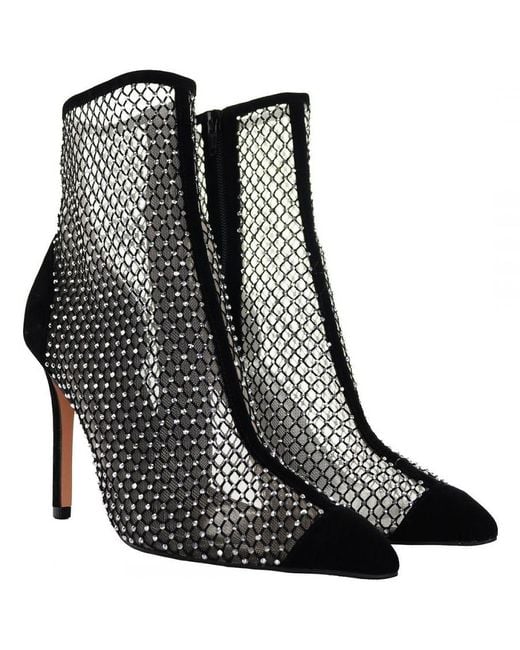 Ted Baker Black Junapah Crystal Mesh Boots