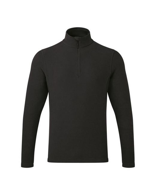 PREMIER Black Adult Recyclight Quarter Zip Fleece Top for men