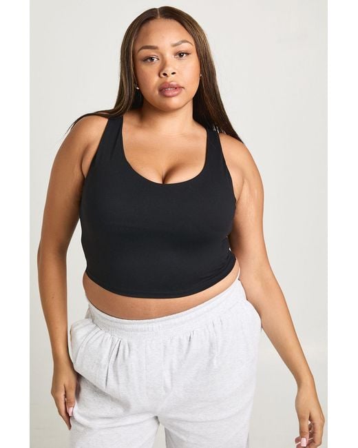 Boohoo Blue Plus Supersoft Seam Fitted Vest