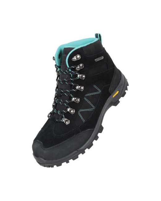 Mountain Warehouse Black Ladies Storm Suede Waterproof Hiking Boots ()
