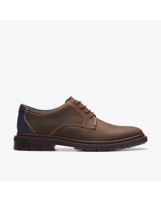 derby in pelle nera effetto vintage