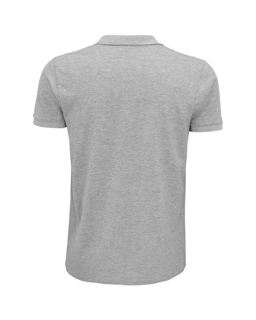 Sol's Gray Planet Pique Organic Polo Shirt Marl) for men