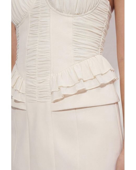 MissPap Natural Premium Shirred Bust Mini Dress