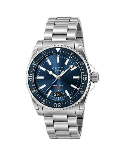 Gucci Gray Swiss Quartz Dive Watch for men