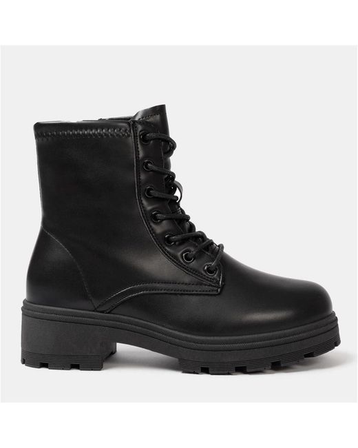 I Saw It First Black Saw It Biker Ankle Boots