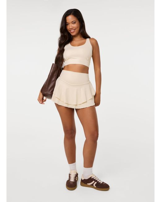 Pink Vanilla Green Crossback Active Crop Top