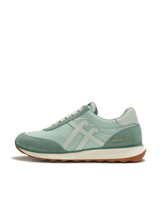 Fitflop Green X Pantone Retro-Q Suede Trainers