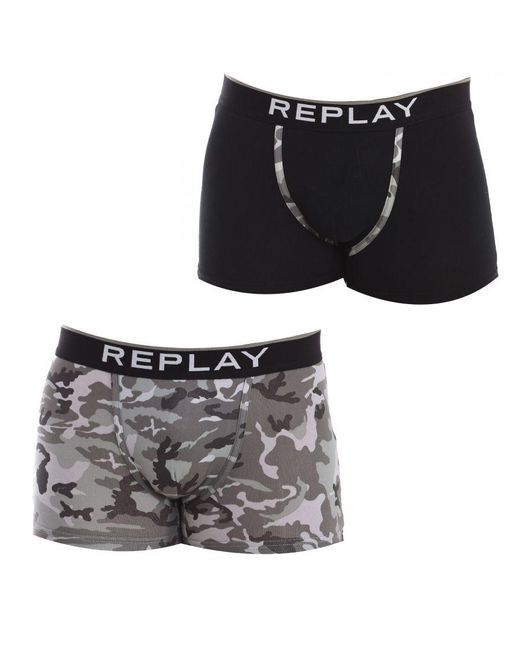 Replay Black Pack-2 Boxers I101196 for men
