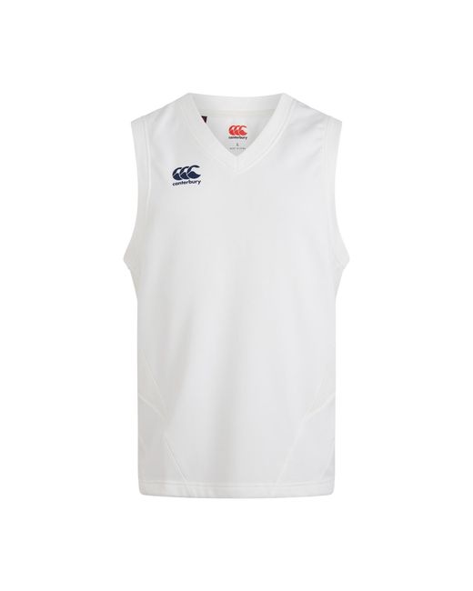 Canterbury White Sleeveless Cricket Vest (Cricket Cream) for men