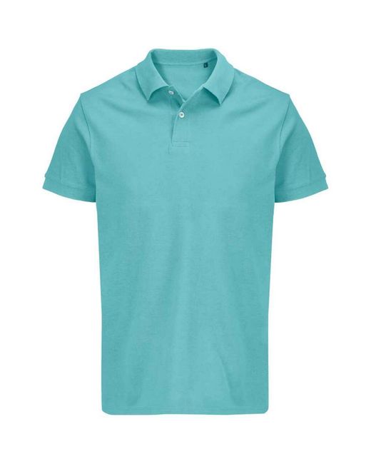 Sol's Blue Adult Pacific Pique Twin Needle Stitch Polo Shirt (Pool)