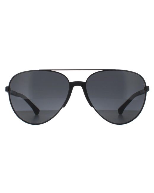 Emporio Armani Gray Sunglasses 2059 320387 Matt Metal for men