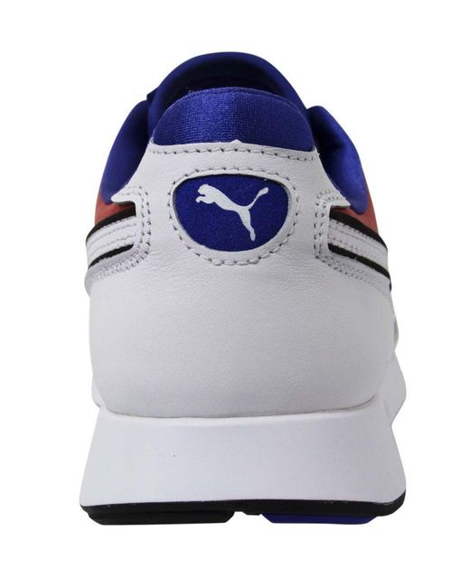 PUMA Blue Rs-100 Sound Leather Lace Up Running Trainers 368025 01 Textile for men