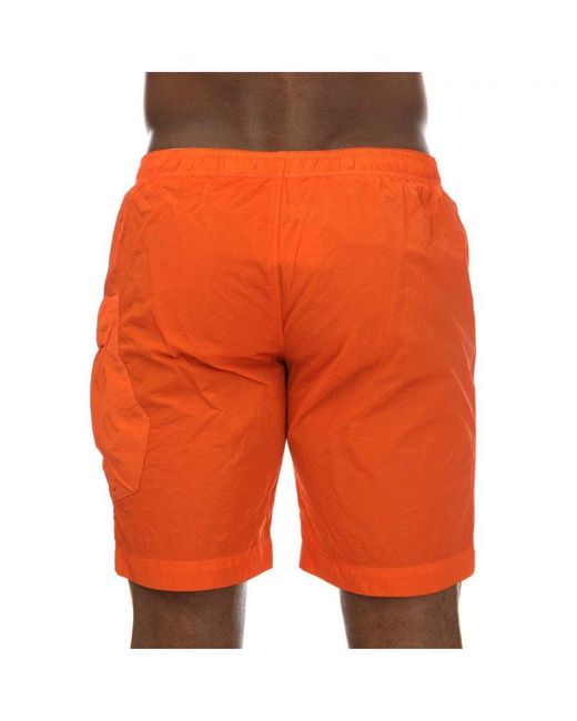 C P Company Orange Eco-Chrome R Swim Shorts for men