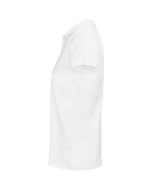 Sol's White Ladies Planet Organic Polo Shirt