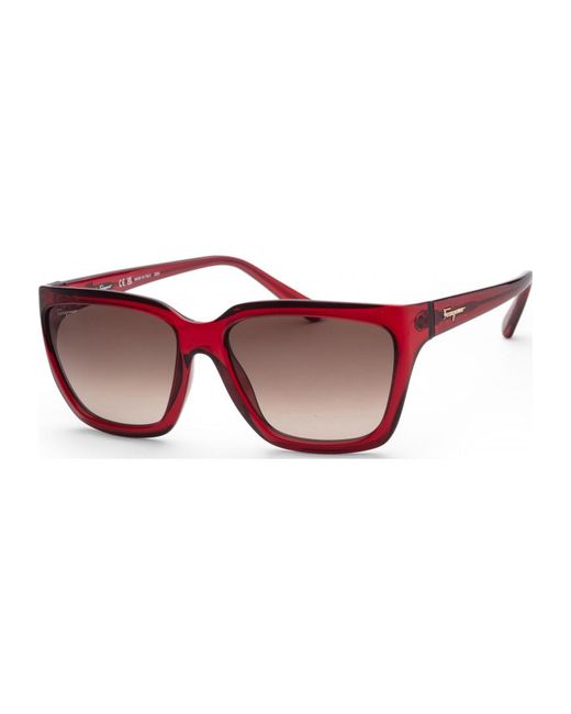 Ferragamo Red Sf1018S-655 Sf1018S 59 655 Fashion Sunglasses