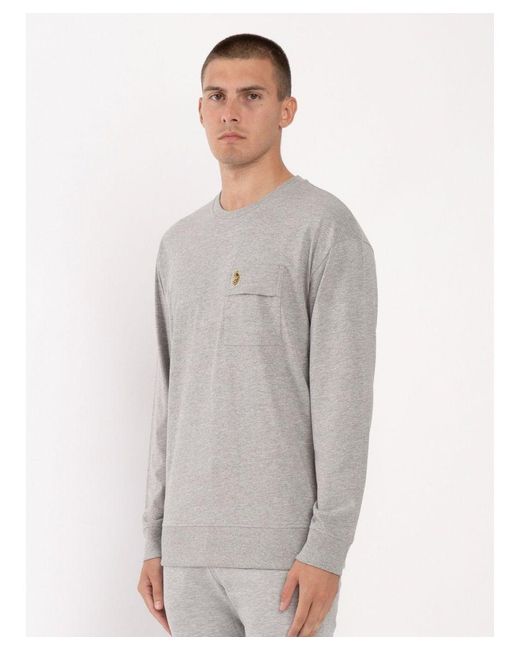 Luke 1977 Gray Knoxville Relaxed Fit Jersey Sweatshirt for men