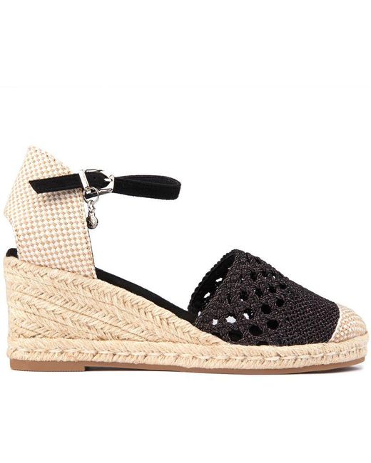 Xti Black Block Wedge Shoes