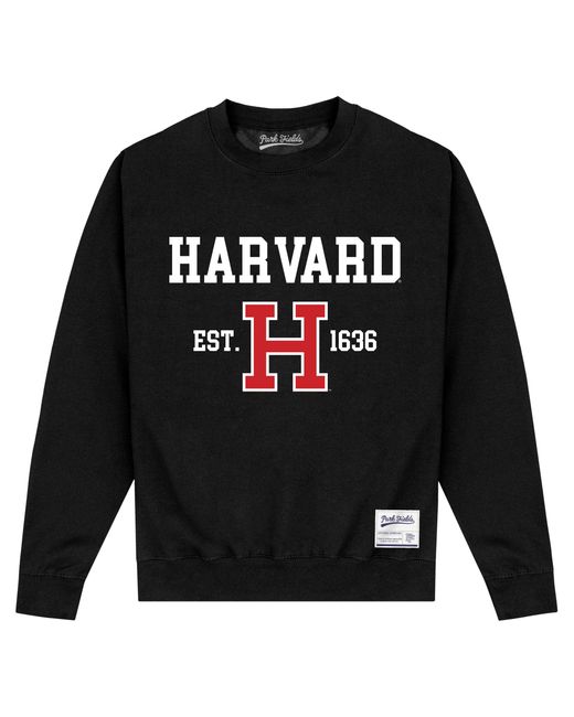 Park Fields Black Harvard University Est 1636 Sweatshirt Cotton