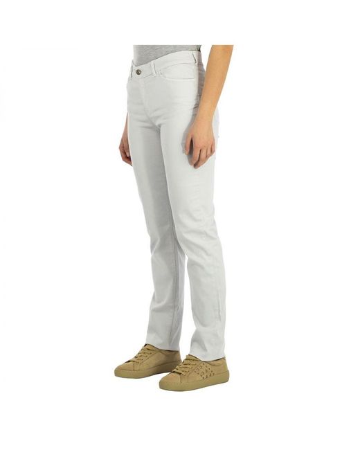 Armani Gray Regular Fit Stretch Fabric Long Pants 6y5j18-5n0rz Woman Cotton for men