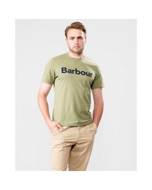 Barbour White Logo T-Shirt for men